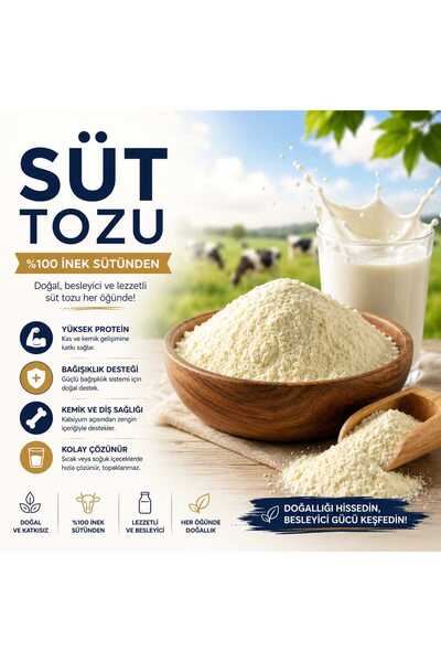 PASDO PASTACILIK DOĞAL YAĞSIZ SÜT TOZU 1000 GR