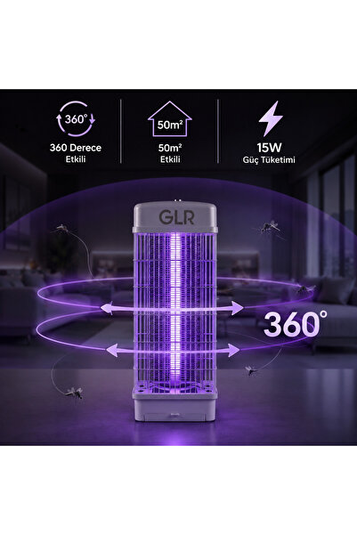 Coverzone Elektrikli UV Sinek Öldürücü 10W 360° Işıklı Sivrisinek Haşere Ciha...