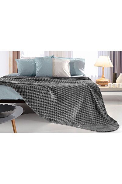 Guy Laroche Ανθρακί Βαμβακερή Κουβέρτα 230x240