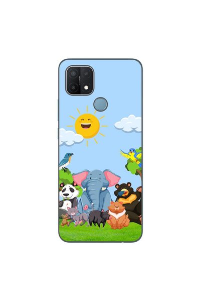 OEM Case compatible with Oppo A15 and A15s Silicone Gel Tpu Jungle Friends Pa...