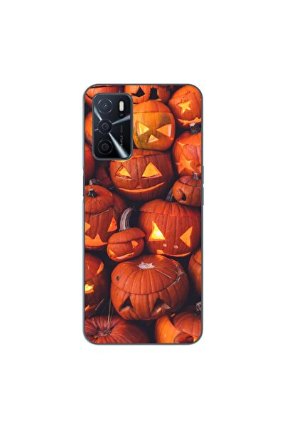 OEM Husa compatibila cu Oppo A16 Silicon Gel Tpu Model Halloween Dovleci Lumi...