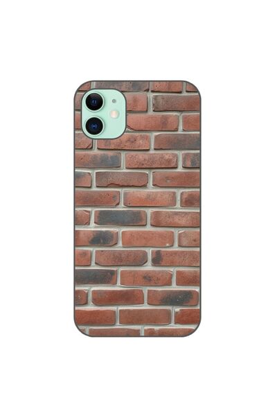 OEM Husa compatibila cu Apple iPhone 11 Silicon Gel Tpu Model Brick Wall