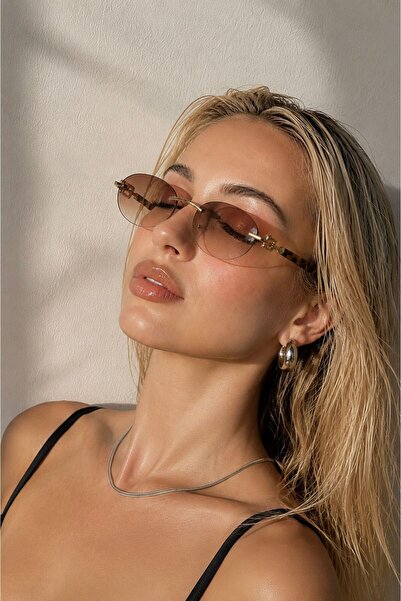 Goldmine Unisex Premium Toffy Güneş Gözlüğü UV400 Leopar Kahverengi