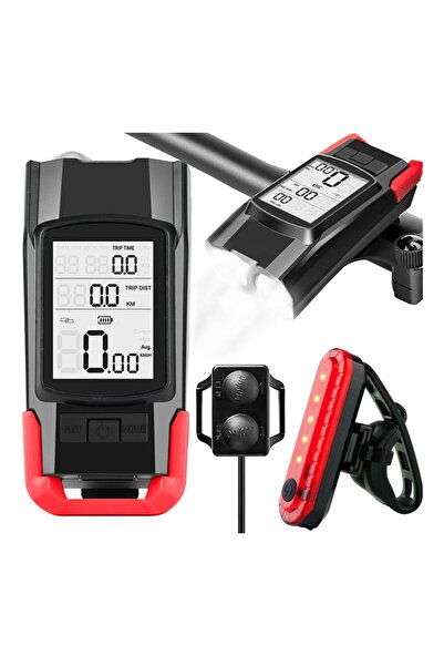Extralink Set de lumini pentru bicicletă cu vitezometru + lumină spate