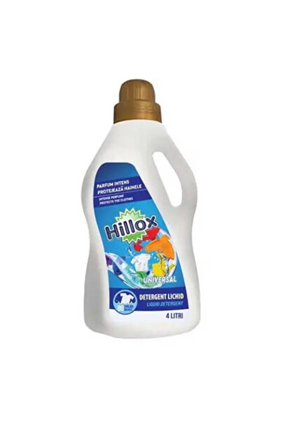 Hillox Detergent Lichid Universal, 4L, 80 Spalari, Parfum Intens