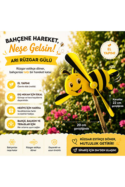 Mystoray Rüzgar gülü , Arı rüzgar gülü, hobi bahçe tasarım dekor