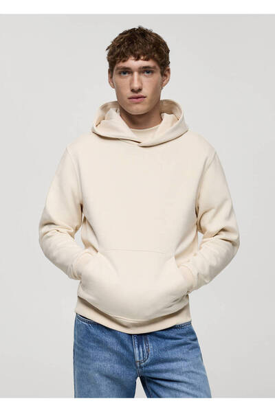 MANGO Man Kapüşonlu pamuklu sweatshirt