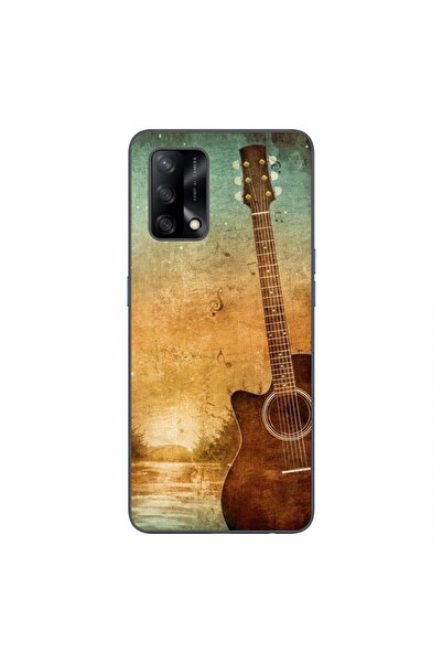 OEM Калъф, съвместим с Oppo A74 4G, силиконов гел TPU, с винтидж десен на китара