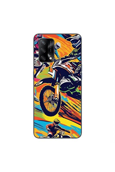 OEM Husa compatibila cu Oppo A74 4G Silicon Gel Tpu Model Motocross Pop Art
