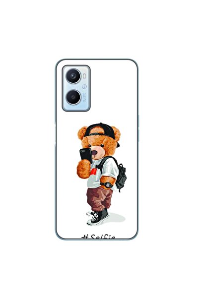 OEM Husa compatibila cu Oppo A96 4G Silicon Gel Tpu Model Bear Teddy Selfie