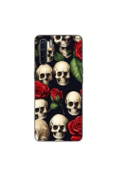 OEM Husa compatibila cu Oppo A91 Silicon Gel Tpu Model Skulls and Roses