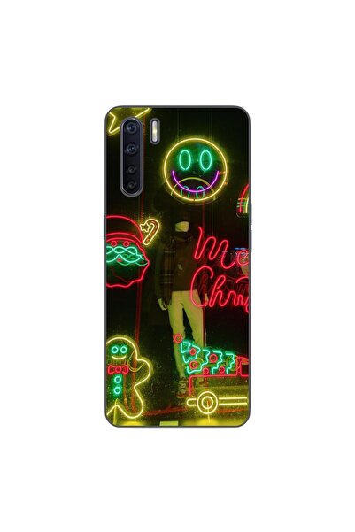 OEM Husa compatibila cu Oppo A91 Silicon Gel Tpu Model Craciun Vitrina Neon L...
