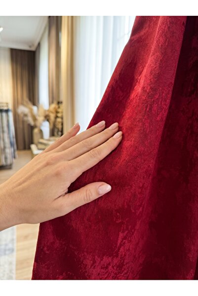 ArasyaHome Draperie de Textură Nisip Turcesc Burgundi