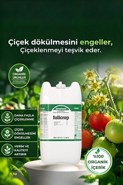 FullCrop Organik Bitki ve Çiçek Gübresi - Çiçek ve Kök Geliştirici - 20 LT