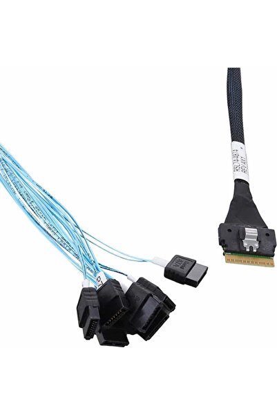 Microchip Technology Cablu Adaptec 1x SFF8654 x8 la 8x SATA intern 0.8m SlimS...