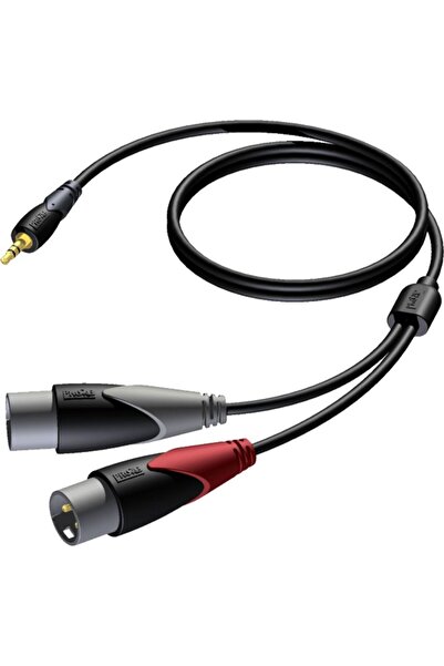 PROCAB Cablu Jack 3.5mm - XLR x2 1.5m negru (CLA712/1.5)