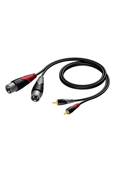PROCAB Cablu XLR x2 - RCA (Cinch) x2 1.5m negru (CLA701/1.5)