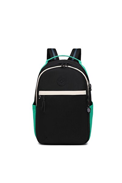 SMART BAGS Smartbags Large Size Unisex Backpack 2022-3182 Black Beige Green