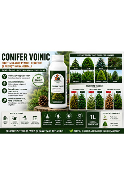 Fermierul Fericit Conifer Voinic 1L – Biostimulator, Îngrășământ și Fertiliza...