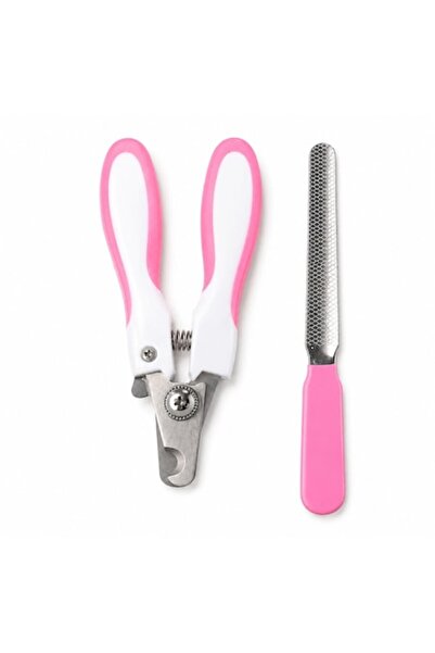 OEM Pliers and File Set for Dogs and Cats, Stainless Steel, Size L, Pink/White