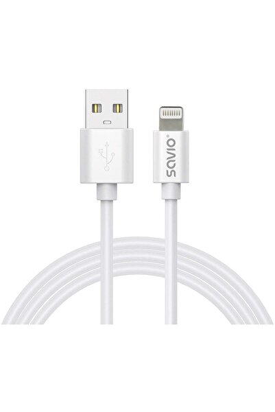 Savio Cablu USB-A la Lightning CL-192 1m alb