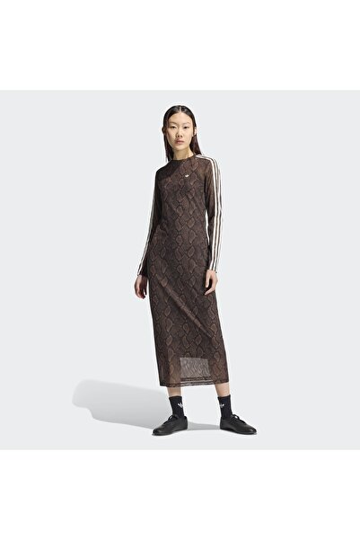 adidas Maxi Dress Animal Pattern Women's Dress Kx1892