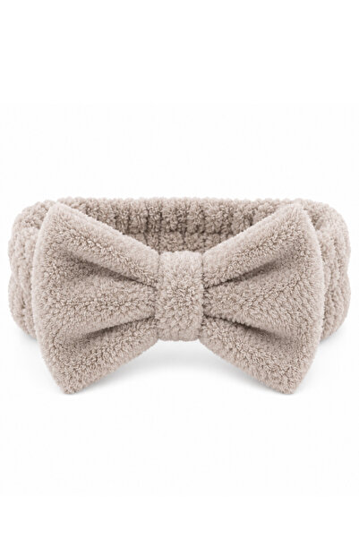 BATHLUX Butterfly Cosmetic Headband, Elastic Hair Band, Light Grey, 19x9cm