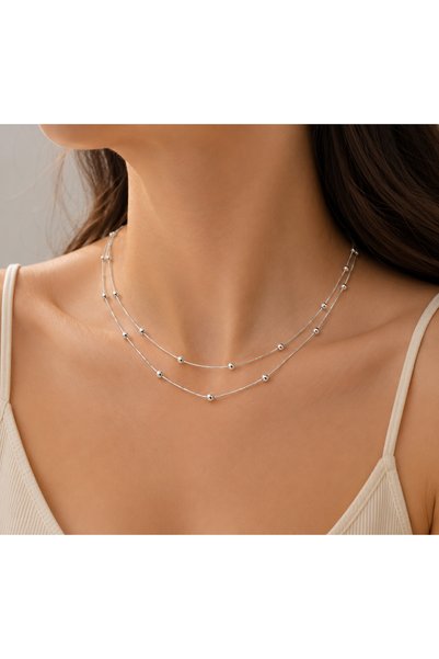 Archhazel Jewelery Steel Double Doric Necklace