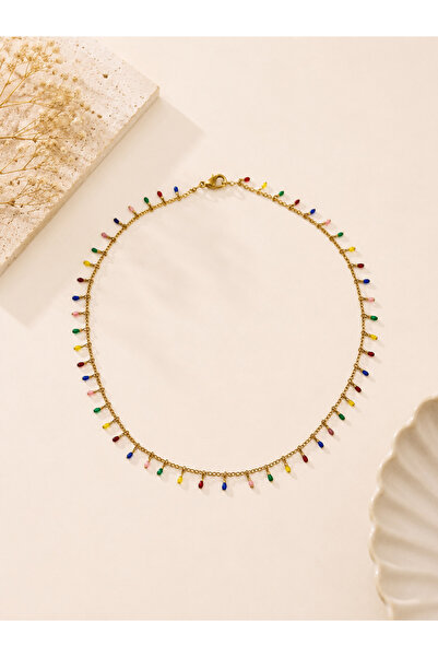 Archhazel Jewelery Colorful Enamel Stick Necklace
