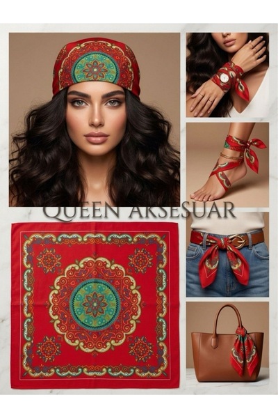 QUEEN AKSESUAR Ethnic Bohemian Mandala Patterned Neck Hair Bag Belt Accessory...
