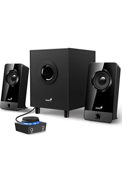 GENIUS reproduktor SW-2.1 300X/ 2.1/ 10W/ d≈ôevƒõn√ © / ƒçern√ °