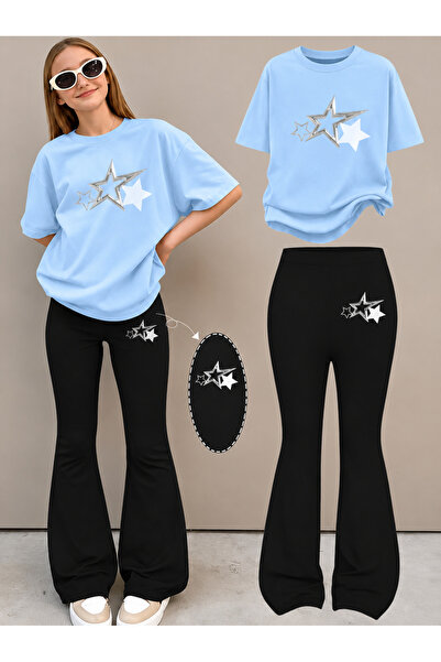 YUNAYT Set de pantaloni evazați și tricou spaniol pentru fete