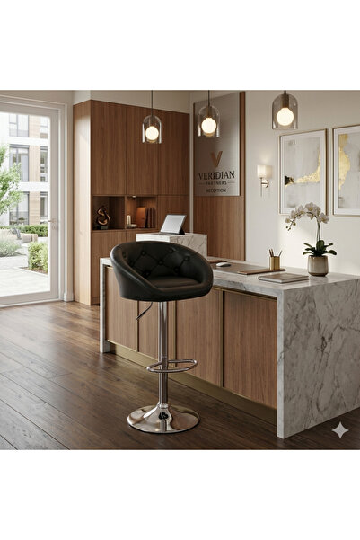 luxino Bar Stools, 360° Swivel Adjustable Height Bar Chair, Modern PU Leather...