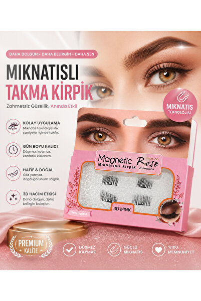 Şahin 3D Mink Manyetik Takma Kirpik – Mıknatıslı Kolay Takılan Premium Kirpik