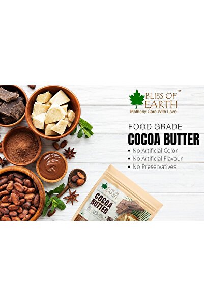 Bliss of Earth Cocoa Butter, Pure Natural Body Butter, 2x500g | Cosmetic & DIY Skincare Use