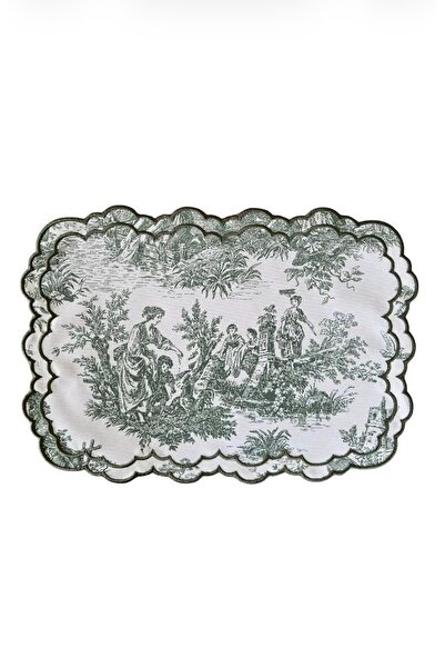 NURHAN HOME COLLECTION Toile De Jouy Patterned Luxury American Service Set of...