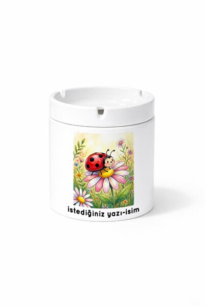 Kirbi Reklam هدية منفضة سجائر مطبوعة على الوجهين على شكل حشرة الدعسوقة الحيوانية