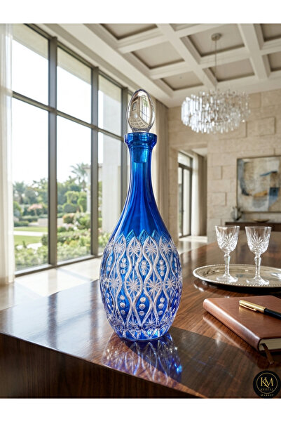 Kristal Market El İşçiliği Eternal Model Zemzem Su Şerbet Şişesi