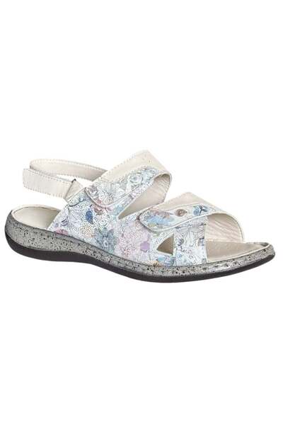 CEX 26Y NBL10 Sandale casual albe din piele naturală pentru femei