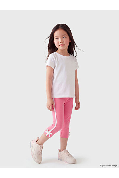 LC Waikiki Esvab • Modern & Stylish Girls' Leggings with Striped Sides and Bo...