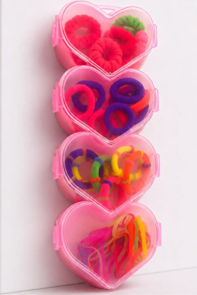 MakeWell Girls' Rubber Hair Clip Set in Box – Colorful Hair Clip Set (Mini Ru...