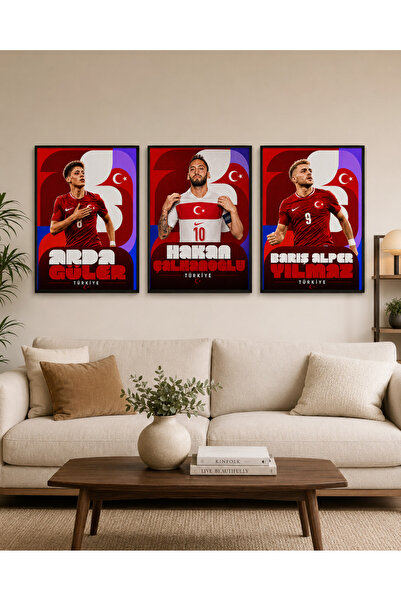 Rekto Türkiye Futbol Yıldızları 3’lü Poster Seti Arda Güler Barış Alper Yılma...