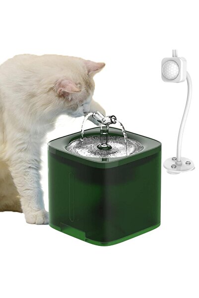 Arabest 2L Cat Water Fountain, Automatic Pet Waterer with LED Light & 3 Flow ...