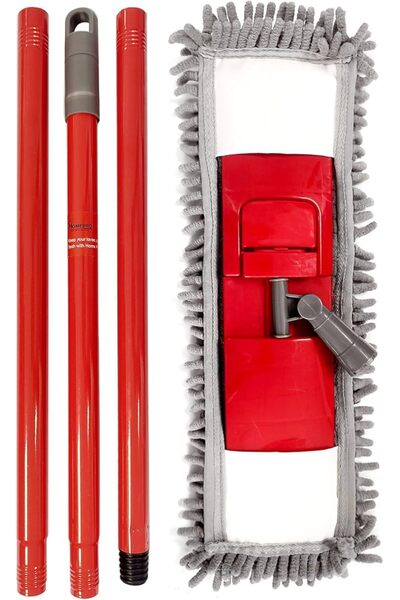 HOMEPRO Mops For Floor Premium Microfiber Chenille Mop with Heavy Duty Pole 3...