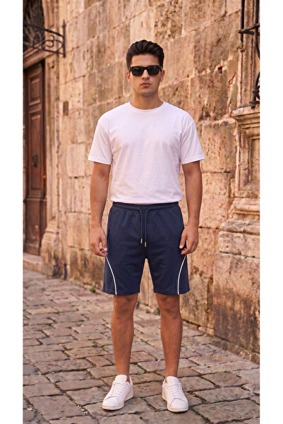 bgm fashion Muške šorts sa bočnim džepovima, prednjim zatvaračem i obrubom, t...
