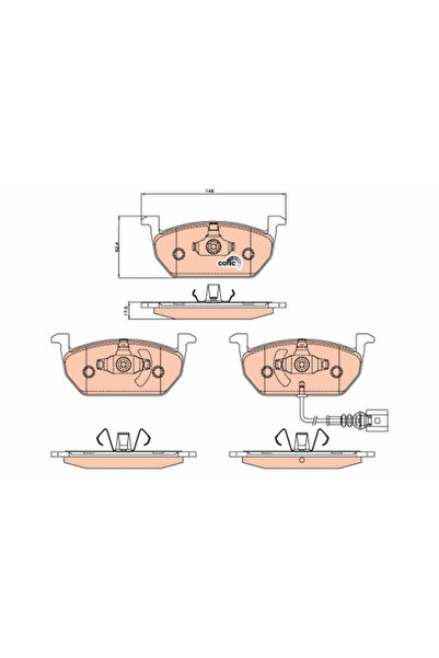 OEM SET PLĂCUȚE FRÂNĂ FAȚĂ TRW COTEC GDB2080