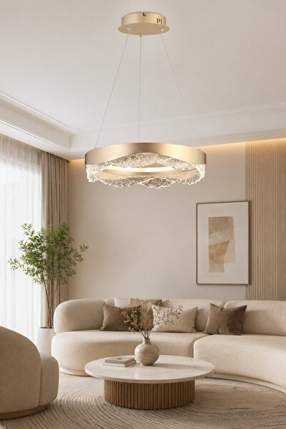 Taşcan Aydınlatma Alessi Bronz Sarkıt Led Avize Modern Luxury Salon Yatak Oda...
