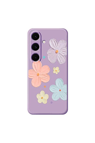 sscase Painted Flowers Θήκη Σιλικόνης Purple (Samsung Galaxy A37 5G)