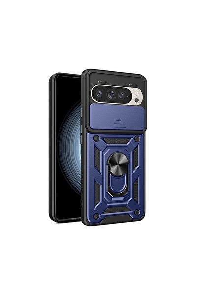 sscase Sliding Camera Σκληρή Θήκη με Δαχτυλίδι Blue (Google Pixel 9 5G/9 Pro 5G)