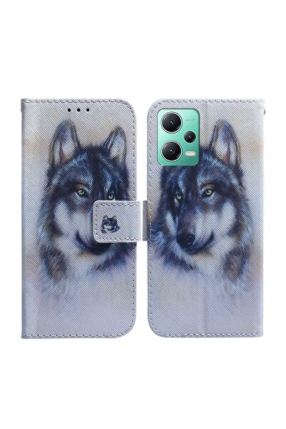 sscase Coloured Drawing Θήκη Πορτοφόλι White Wolf (Xiaomi Redmi Note 12 5G/Po...